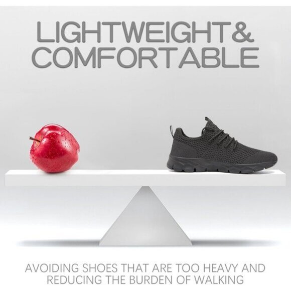 ⚡Mens Grey Running Fashion Tennis Walking Lightweight Athletic Sneakers - Picture 3 of 7